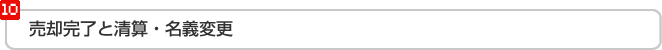 売却完了と清算・名義変更
